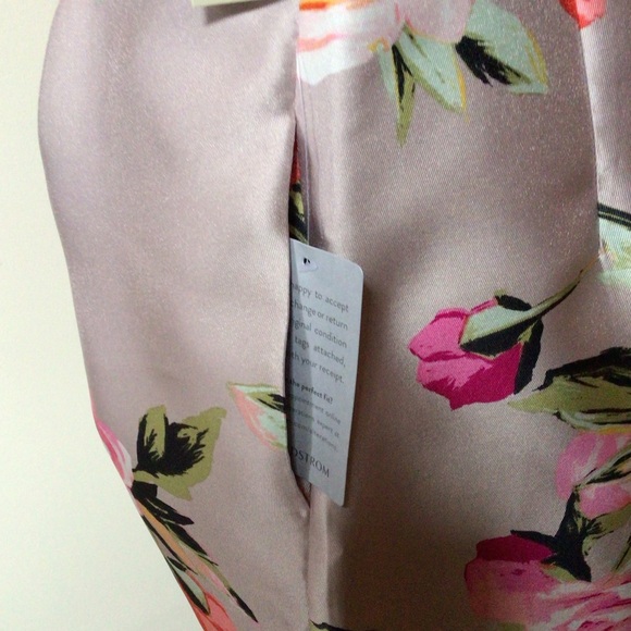 NWT Eliza J Pink Floral Print Mikado Tulip Cocktail Dress, Size 2 - Picture 7 of 8